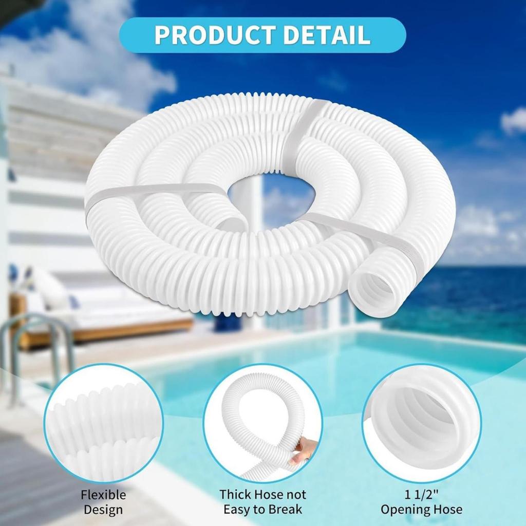 1pcs Pool Cleaner Hose Replacement Heavy Duty 6-foot Connectorless Inlet Hose for 360 Pressure Side Pool Cleaning Fittings