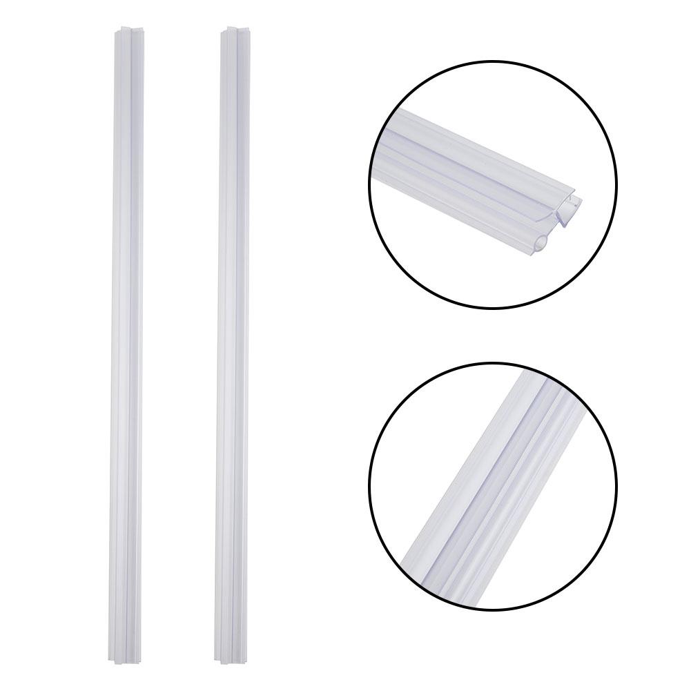Shower Door Seal 2pcs 50cm Water Deflector Easy to Customize Length Suitable for Glass Doors Noise Reducing Design