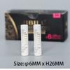 50pcs 6X26MM Activated Carbon Filter with Both Ceramic Caps Smoking Pipe Extra Slim 6MM Activated Charcoal Filters