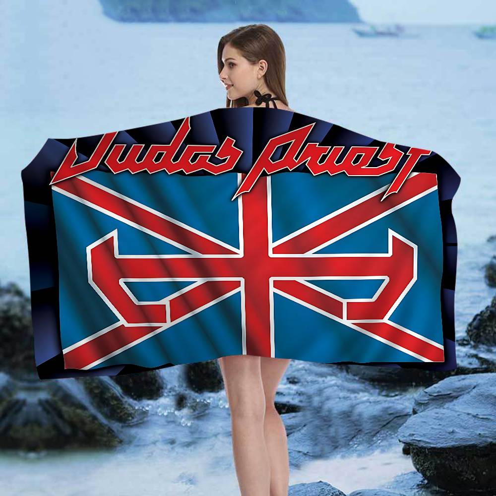 J-Judas P-Priest ROCK BAND Bath Towel Microfiber Soft Water Absorbing Breathable For Girl Kids Decorative Cartoon Beach Towel