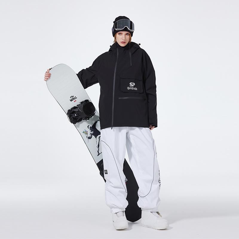 Herren- und Damen-Skianzug Outdoor Winter Warm Snowboardanzug Wasserdicht Winddicht Skijacke und Hose Set Übergröße Atmungsaktiv Isoliert Schneeanzug