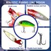 Fishing Advent Calendar 2025 for Men 24 Days Christmas Countdown with 24 Fishing Lures Baits Set Xmas Gift for Dad Boyfriend Fishermen