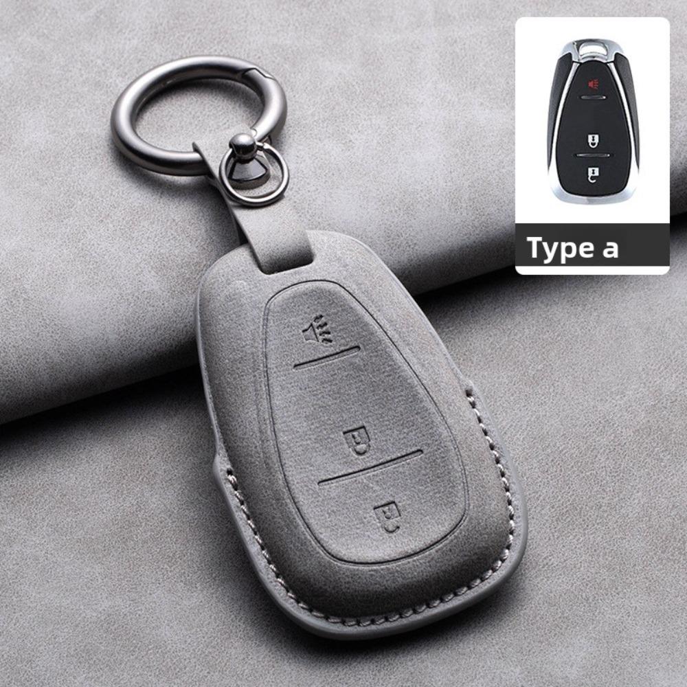 Premium for Nappa Leather Key Cover for Chevy Malibu XL Equinox Blazer Camaro Car Keys