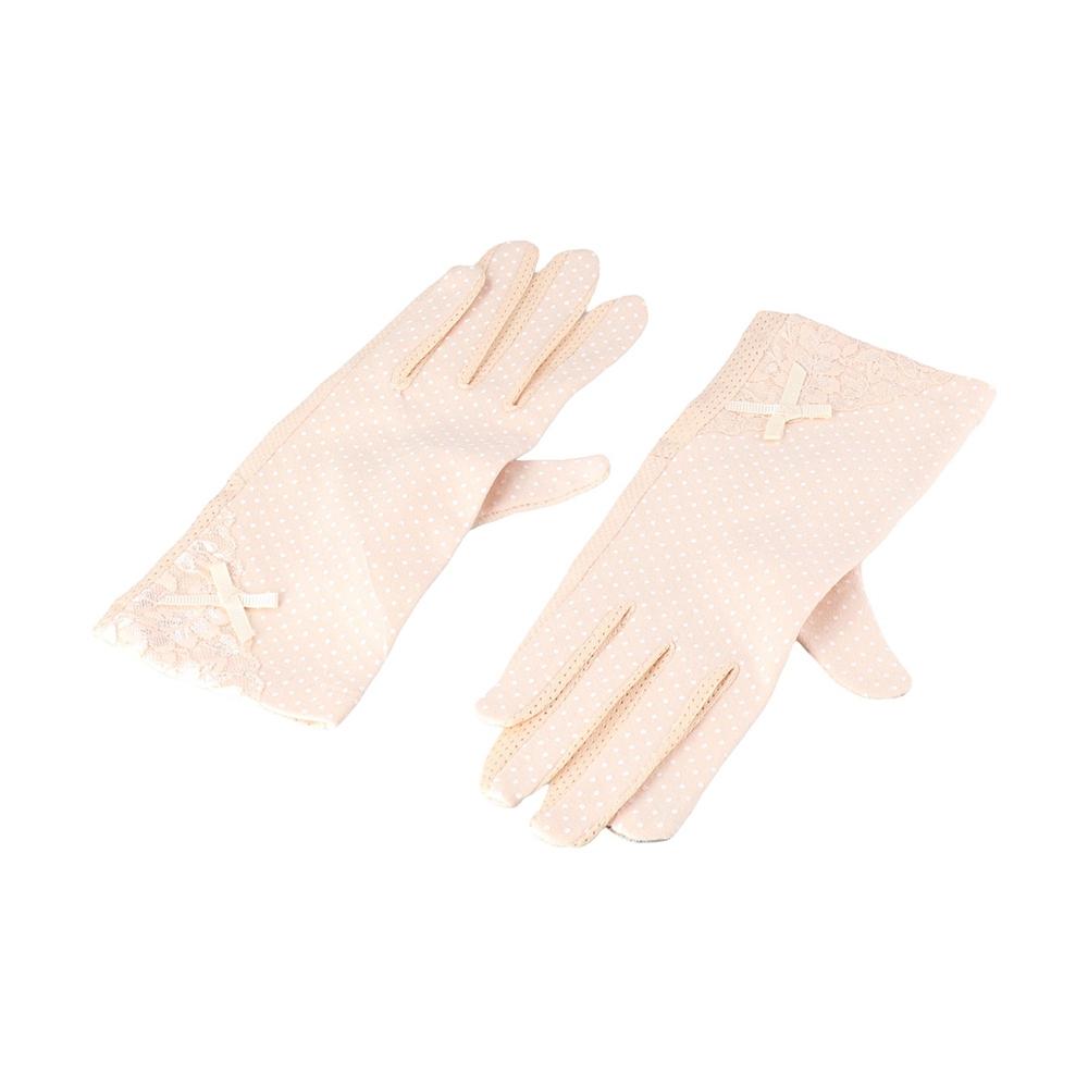 Summer Women Breathable Stretch Anti Uv  Sunscreen Gloves Lace Gloves Driving Glove