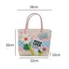 Small Fresh Plastic Woven Handbag Bow Handwoven Bag Wrench Gift Packaging Bag Bow Plastic Woven Bag