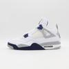 DH6927-140 Nike Air Jordan 4 Midnight Navy Grigio Fumo Chiaro Rosso Fuoco (Uomini)