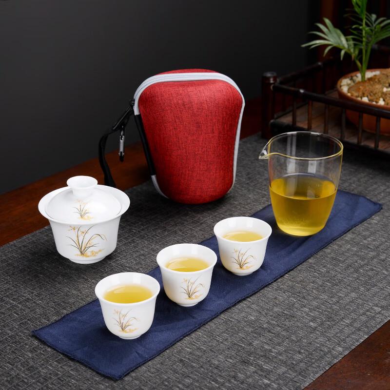 LISM Portable Travel Ceramic Tea Set