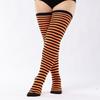 Striped Women Stockings Over Knee Long Socks Fashion Women Keep Warm Long Socks Black White Striped Hosiery