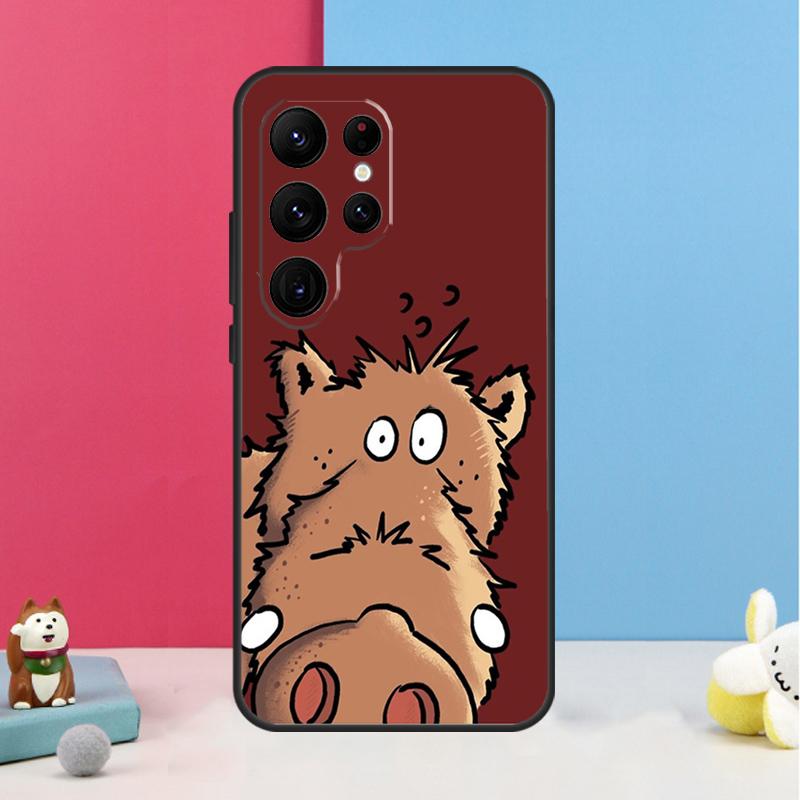 Cute wild boar funny Cartoon Case For Samsung Galaxy S26 S23 Ultra S20 S21 S22 S24 S25 Plus S10 S25 FE Back Cover Shell