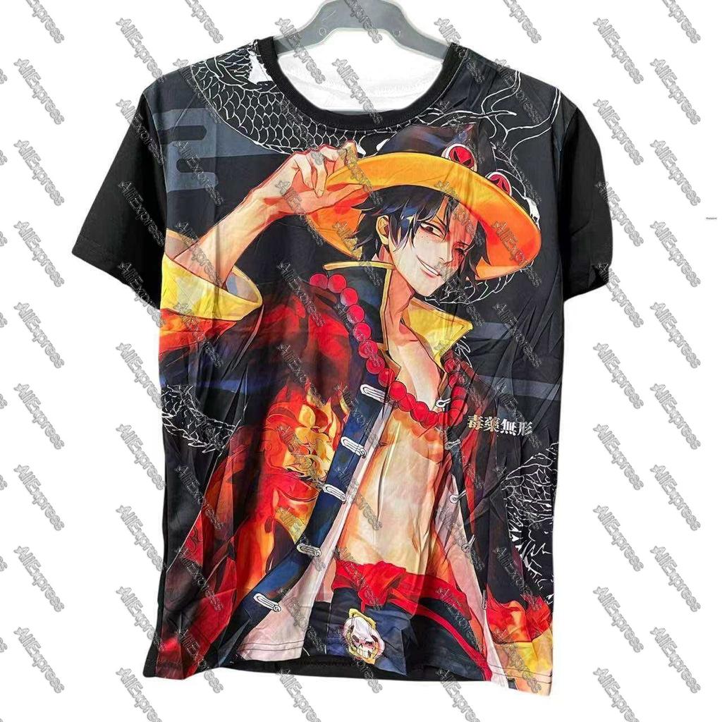 Dětské Anime One Piece Luffy Gear 5 Cosplay Tričko Chlapecké Kreslené Krátký Rukáv Horní Díl pro Děti Letní Módní Oblečení