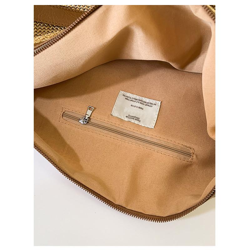 IELGY Ladies Straw Tote Bag - Large Capacity One Shoulder, Perfect for Beach Outings
