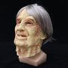 Halloween Elderly Man Latex Mask Silver Hair Costume Prop For Party Dress Up