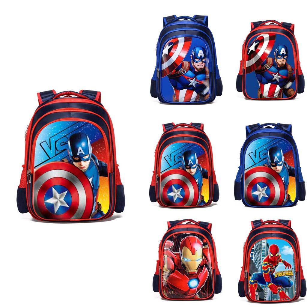 Marvel Avengers Kids Backpack Set With Iron Man Captain America Spider-man Perfect For Any Adventure!