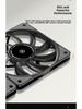 Lengshuo HF12015 120mm PC Case Cooling Fan, FDB Bearing, 15mm Thick, Silent ARGB with Temperature Control