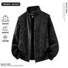 Leather Jacket Men's Autumn New PU Leather Jacket Middle-aged Men's Thin Large Size Leather Jacket Casual Leather Jacket