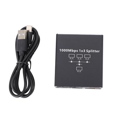 USB Güç Kablolu RJ45 Konnektör Ayırıcı 1000Mbps Yüksek Hızlı Gigabit Ethernet Ayırıcı için