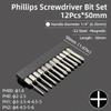 50mm Phillips Screwdriver Bit PH00/PH0/PH1/PH2 1/4” Hex Shank Magnetic S2 Steel Cross Head Screw Driver Bits Hand Power Tools