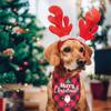 Santa Claus Dog Saliva Towel Adjustable Triangle Bandana Pet Triangle Scarf Holiday Party