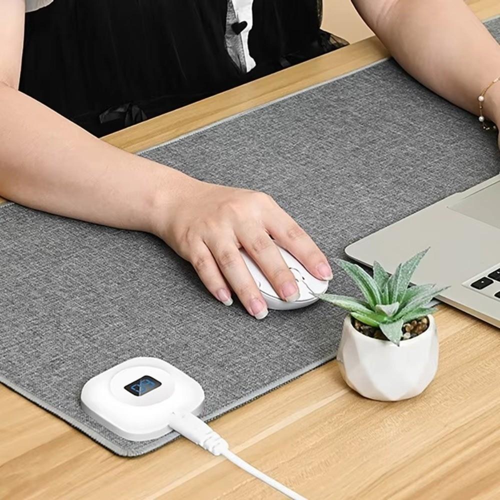 Gifts EU Plug Heating Mouse Pad with Digital Display Extra-large Heated Desk Mat Quick Heating Waterproof Office Desk Mat