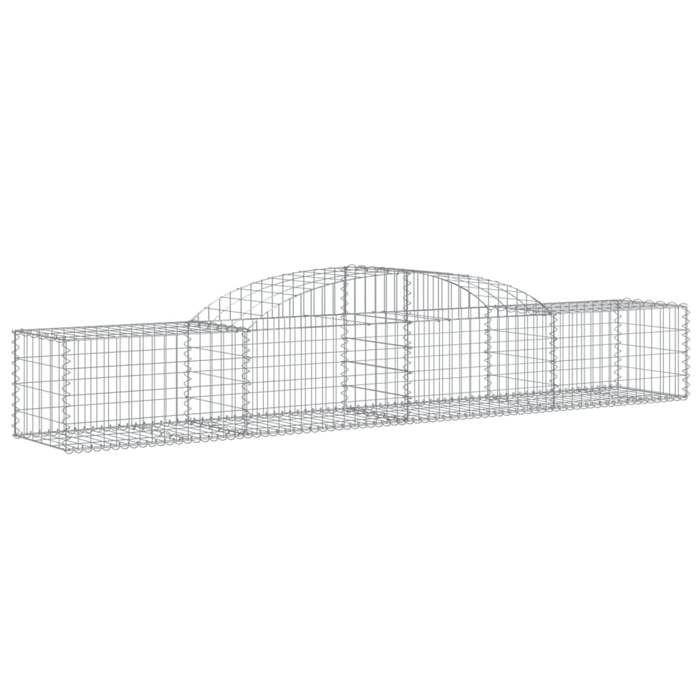 VidaXL Arched Gabion Basket, Gabion Cage, Gabion Wall, Stone Basket, Gabion for Stone Outdoor Patio, 153512