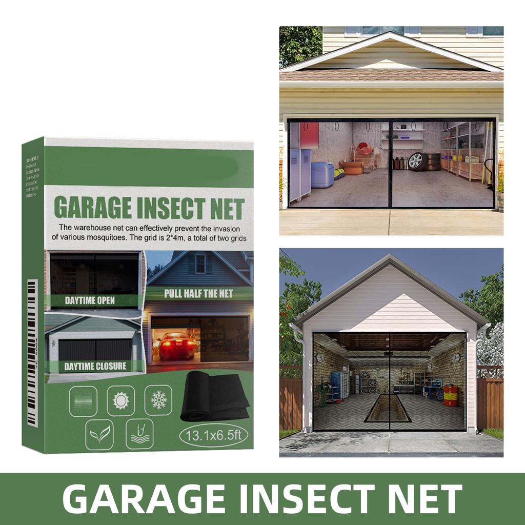 Garage Insect Net With , Seamless, Retractable, Portable Mosquito Net For Garage Doors Easy Installation