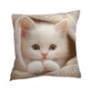 Cute Schnauzer Print Velvet Pillowcase With Core Living Room Sofa Ultra Soft Waist Cushion Home Decor Long Rectangle Pillow