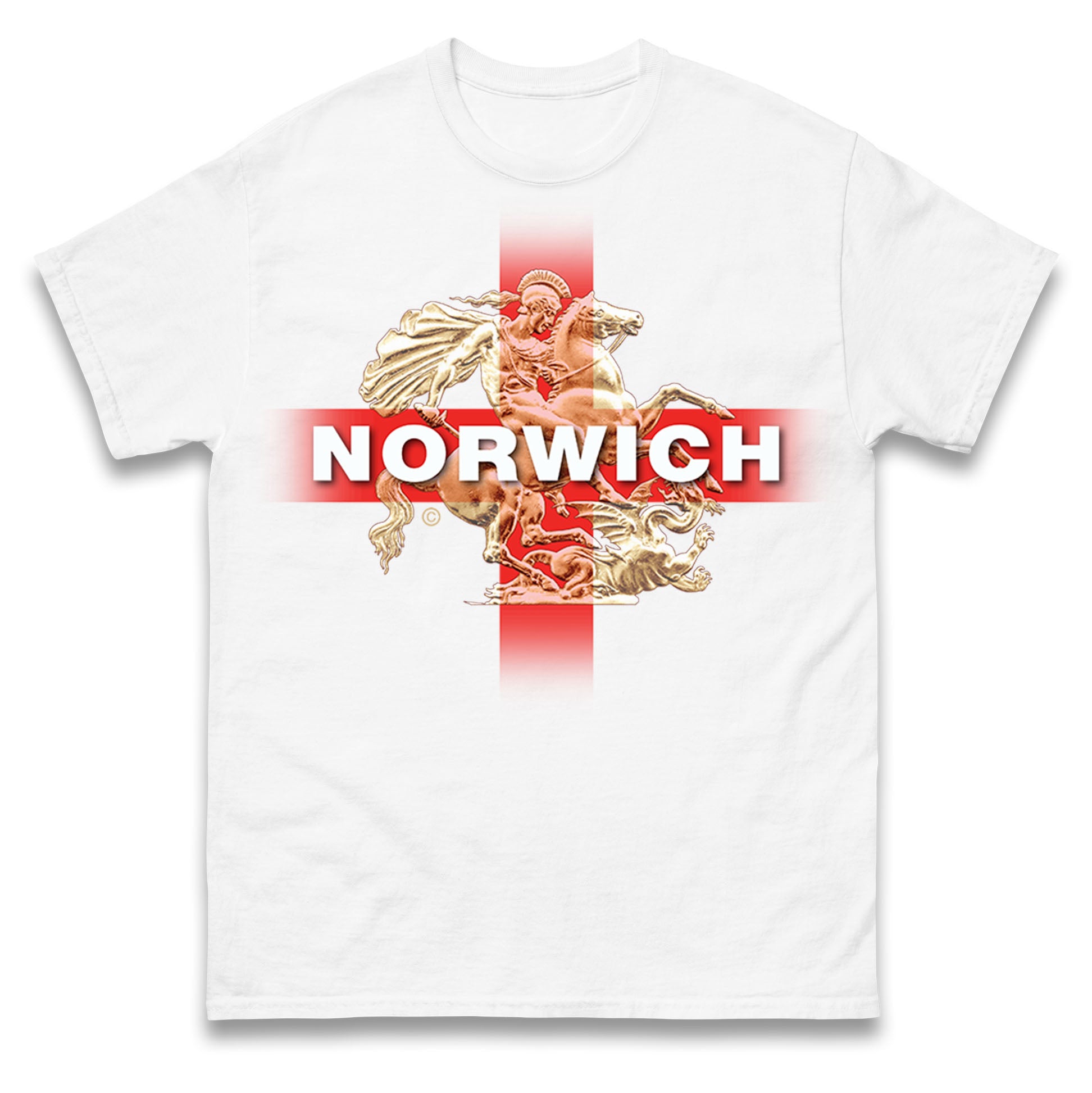 Norwich St George & The Dragon Mens T Shirt Womens Tops Tees 2XL