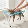 Pet Grooming Supplies for Dogs Hammock with Stand, Folding Cat Table, Mesh Elevated Platform Washing Station Cats Nail Trimming