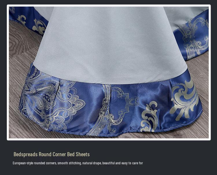 European Silk Cotton Jacquard Wedding Bedding Set - Four-Piece Duvet Cover Gift