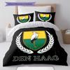 ADO Den Haag Pattern Bedding,Quilt Set Quilt Cover Pillowcase Home Birthday Gift(1 * duvet cover + 2 * pillowcase, without core)
