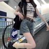 Women's Retro A-Line Wide-Leg Denim Shorts, Summer 2025: Slimming, High-Waisted, Trendy, Loose-Fit Hot Pants for Students