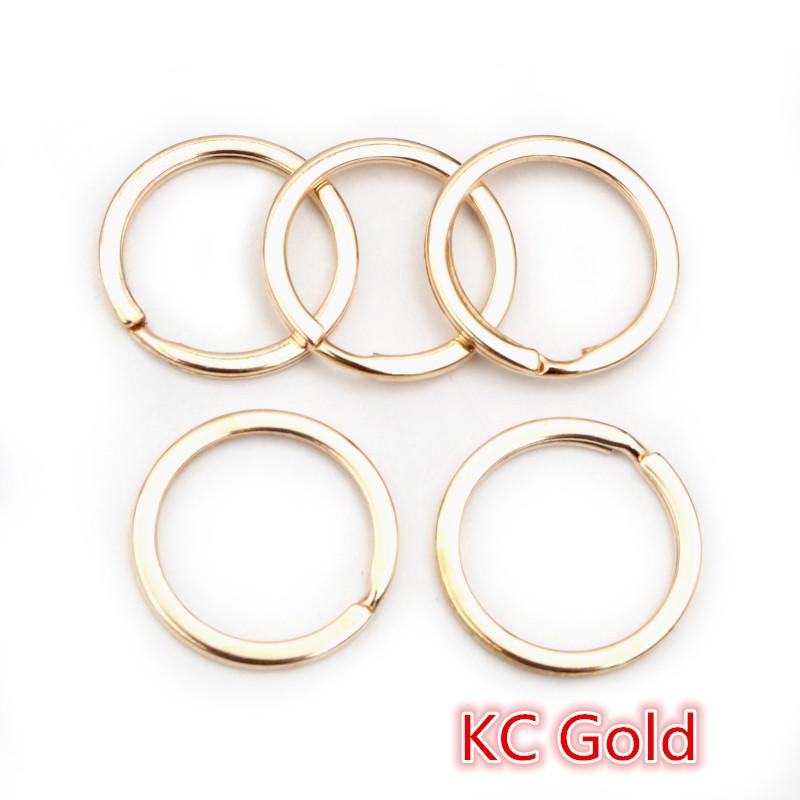 20Pcs 25 28 30mm Gold Silver Plated Key Ring Llaveros Clasp Findings Key Chain Split Ring Plated Key Ring For Jewelry Making