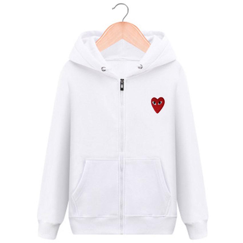 

PLAY Червоне Серце Кілька Сердець Унісекс Сіра Худі на Блискавці L