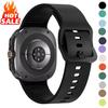Original Silicone Band For Samsung Galaxy Watch Ultra Strap 47mm Accessories Sport Bracelet Correa Galaxy Watch 7 Ultra 47 Mm