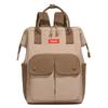 Colorblock Nylon Convertible Backpack with Dual Front Flap Pockets Top Handle Casual Daypack for Women Daily