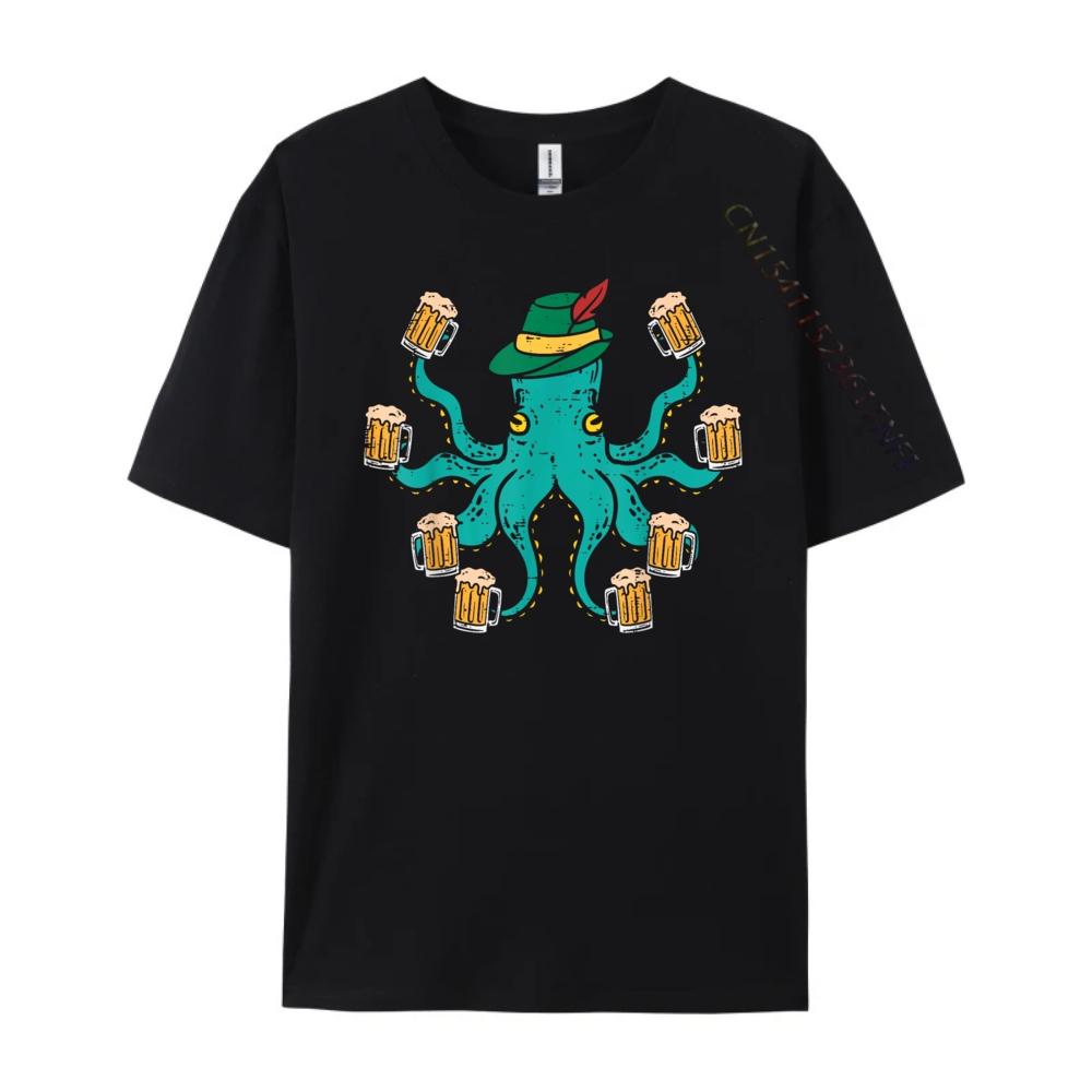 German Octopus Oktoberfest Funny Bavarian Festival T Shirts Men Women Mens Clothing Mens Clothing