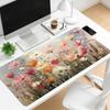 Pastel Wildflower Large Extended Gaming Mouse Pad Non Slip Desk Mat Floral Art Keyboard Mousepad For Laptop Desktop Office Setup