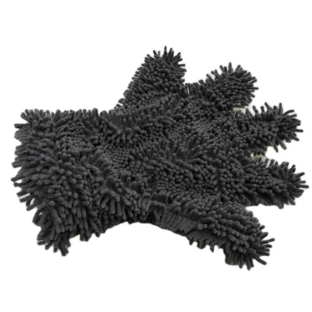 Mănuși Speciale Chenille pentru Spălarea Mașinii cu Două Fețe Coral Insect Mănuși de Curățare Auto Ursuleț de Pluș Instrumente Consumabile Curățare Auto