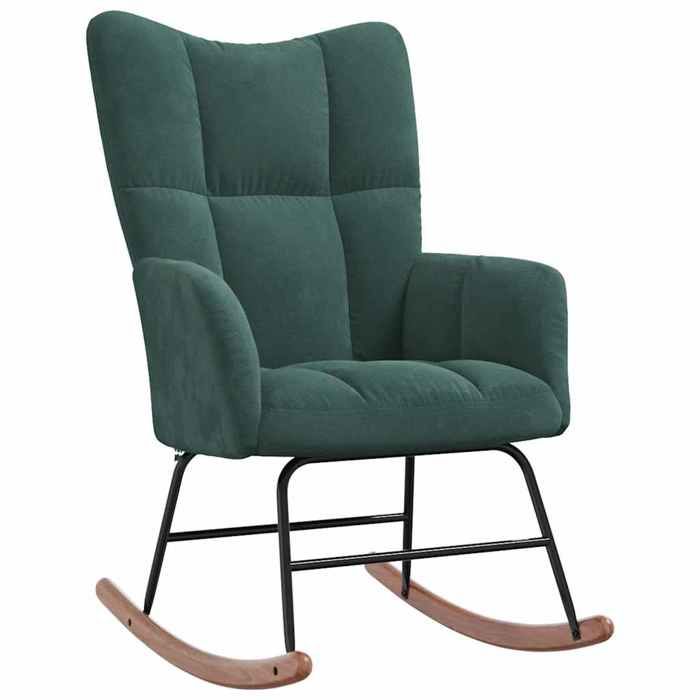 VidaXL Chaise à Bascule Chaise de Relaxation Siège de Relaxation Fauteuil de Salon Salle de Séjour Maison Intérieur Vert 328141
