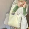 Large Capacity Plush Tote Bag Korean Style Shoulder Handbag Casual Faux Fur Tote Bag  Lady