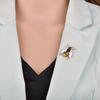 Autumn-Winter Enamel Bee Brooch: Fashionable Lapel Pin Corsage