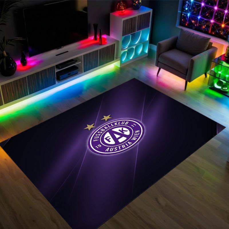 Austria Wien FC Design Crystal Velvet Carpet Cozy Non?Slip Printed Rug For Bedroom Living Room Entrance