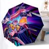 1PC KPop Hunters Custom Name Automatic Open/Close, 8-Rib Durable Frame Compact Travel Umbrella for Men & Women D1222082