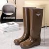 Fashion Cm Extra High Rain Shoes Women's Non-slip and Wear-resistant Soft-soled Deodorant Rain Boots Hiking Car Wash Waterproof