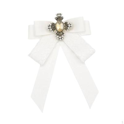 Bow Tie Ribbon Brooch Bowknot Shirt Pre Tied Fashion Decorative Necktie Pin