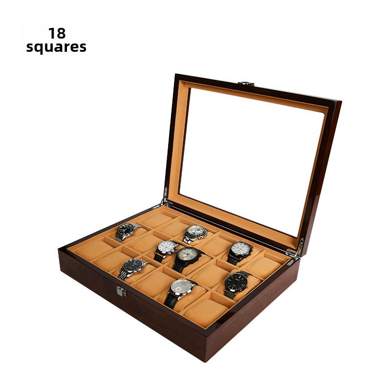 Aufbewahrungsbox für Holzuhren - Erhältlich mit 3, 5, 6, 8, 10 und 12 Fächern zur Ausstellung und Präsentation