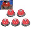 Set of 75mm Steel Wire Cup Brushes with M10 Threads for Disc Cup Brushes for Rust Removal 5-Piece Grinders, Heavy-Duty