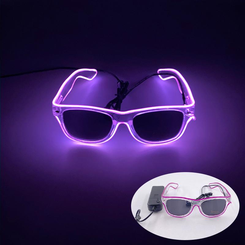 Hot Sale Luminous Neon Glasses With Lights LED Eyeglasses Bar Rave Parties Props Glowing Glasses Festival Club Supplies