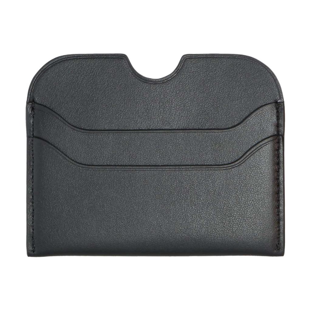 Acne Studios Logo Multi-Slot Leather Card Holder Women Accessories Black CG0234-900