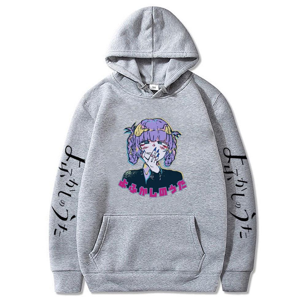 2023 Autumn-Winter Anime Fashion Unisex Hooded Pullover Sweatshirt - Cartoon Style, Plus Size